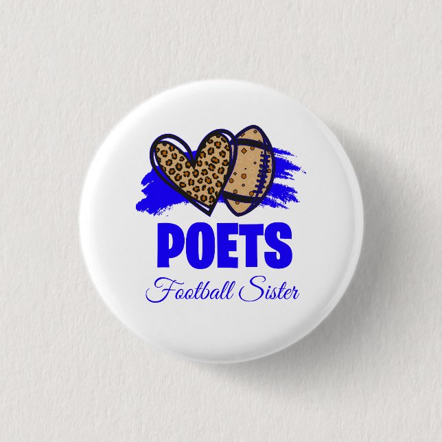 Badge Rond 2,50 Cm Bouton Football Poets - Personnalisable (Devant)