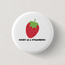Bouton Fraise | Épinglette Thème Fruit Mignon