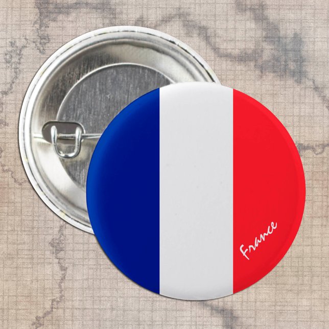 Badge Rond 2,50 Cm Bouton France, mode patriotique du drapeau françai (Créateur téléchargé)