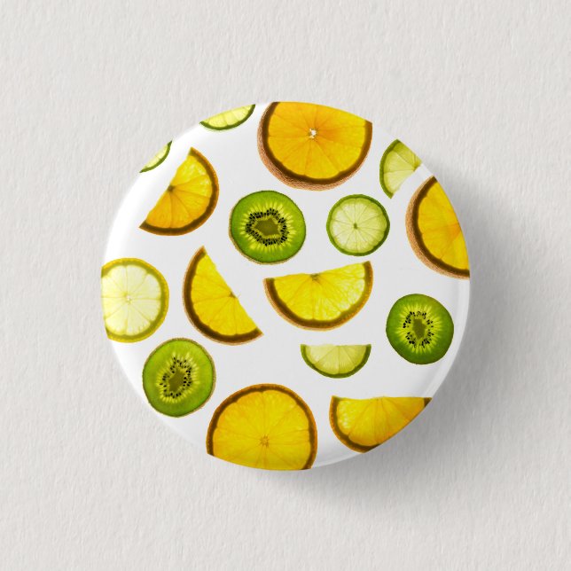 Badge Rond 2,50 Cm Bouton Fruits d'agrumes (Devant)