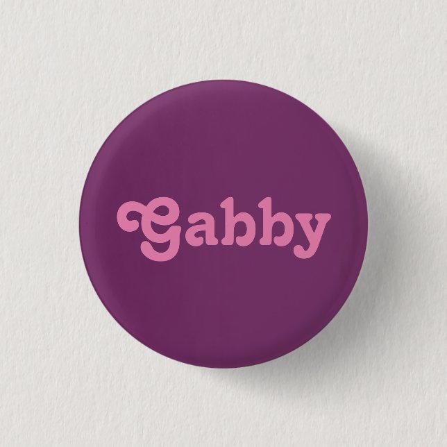 Badge Rond 2,50 Cm Bouton Gabby (Devant)