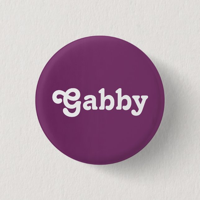 Badge Rond 2,50 Cm Bouton Gabby (Devant)