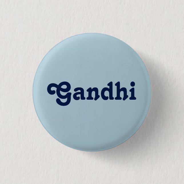 Badge Rond 2,50 Cm Bouton Gandhi (Devant)