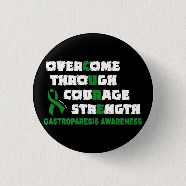 Badge Rond 2,50 Cm Bouton...Gastroparesis (Devant)