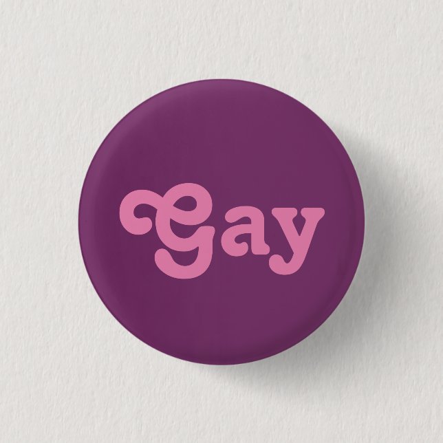 Badge Rond 2,50 Cm Bouton Gay (Devant)