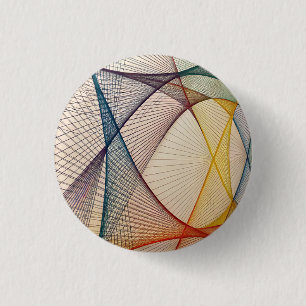 Badge Rond 2,50 Cm Bouton géométrique abstrait épinglé