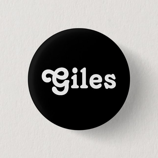 Badge Rond 2,50 Cm Bouton Giles (Devant)