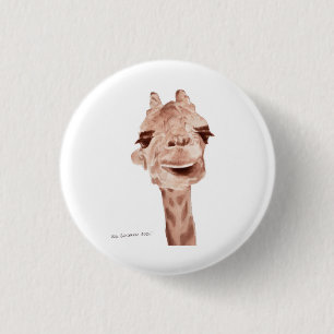 Badge Rond 2,50 Cm bouton girafe