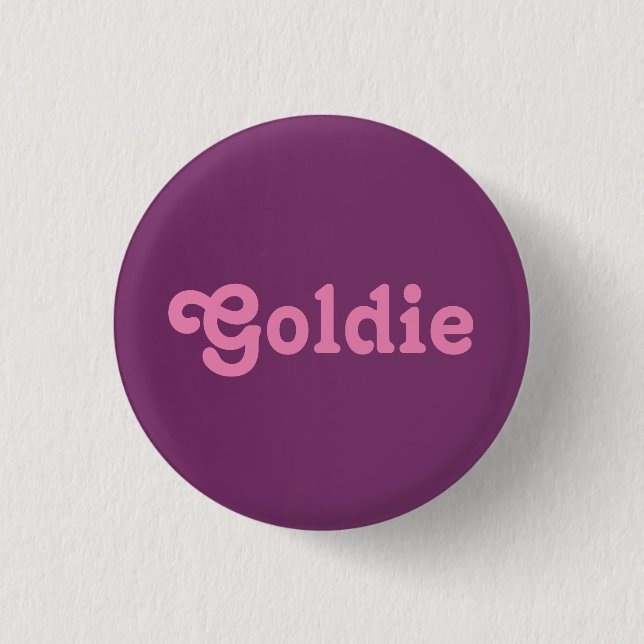 Badge Rond 2,50 Cm Bouton Goldie (Devant)