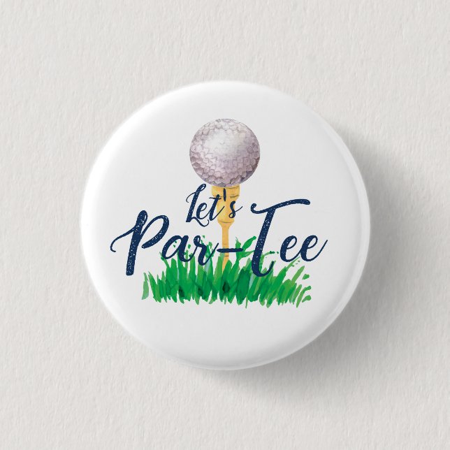 Badge Rond 2,50 Cm Bouton Golf Party (Devant)