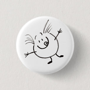 Badge Rond 2,50 Cm Bouton Goofy Doodle Guy