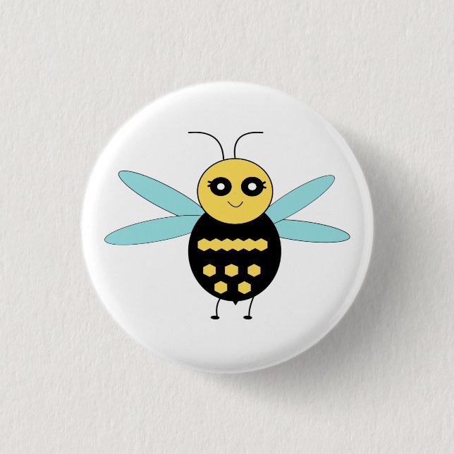 Badge Rond 2,50 Cm Bouton GRANDE ABEILLE (Devant)