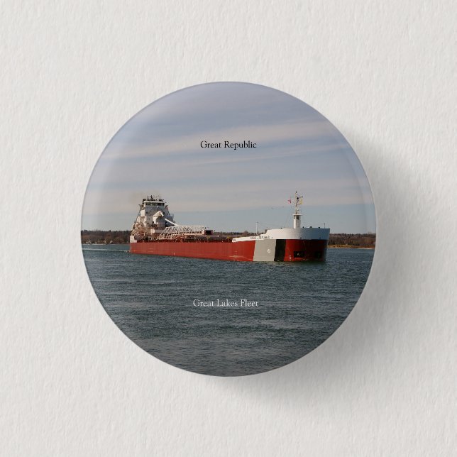 Badge Rond 2,50 Cm Bouton Grande République (Devant)