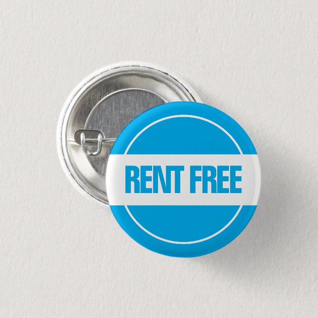 Badge Rond 2,50 Cm Bouton gratuit de loyer (Devant & derrière)