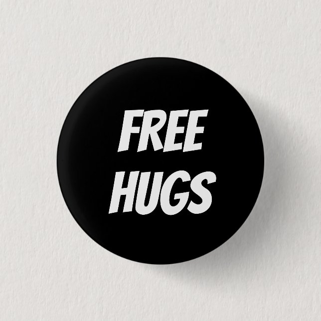 Badge Rond 2,50 Cm Bouton GRATUIT HUGS (Devant)