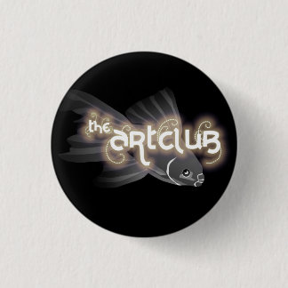 Badge Rond 2,50 Cm Bouton gris de poissons