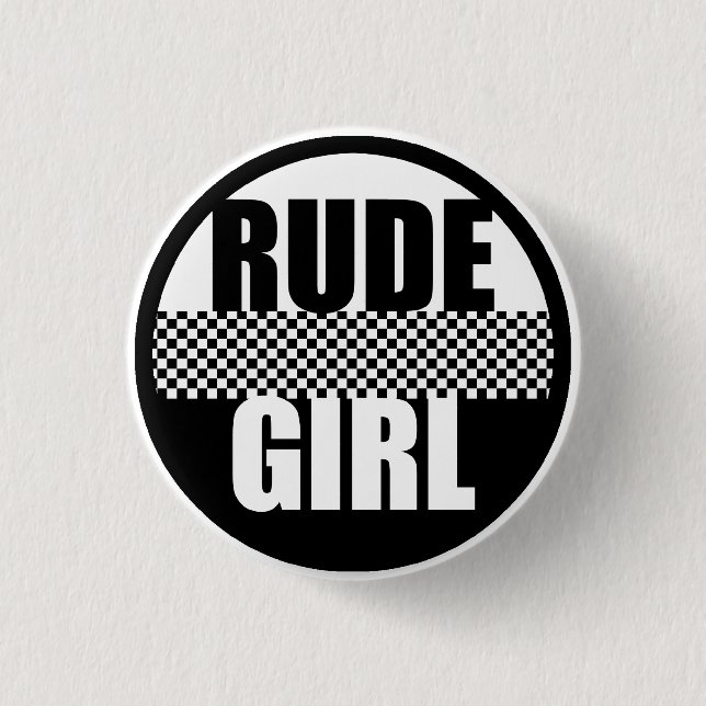 Badge Rond 2,50 Cm Bouton grossier de fille (Devant)