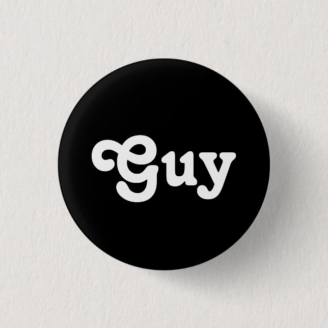 Badge Rond 2,50 Cm Bouton Guy (Devant)