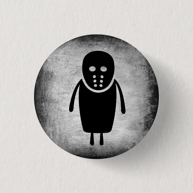 Badge Rond 2,50 Cm Bouton Halloween "Jason" (Devant)