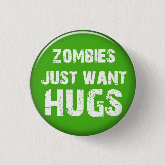 Badge Rond 2,50 Cm Bouton Halloween Zombie (Devant)