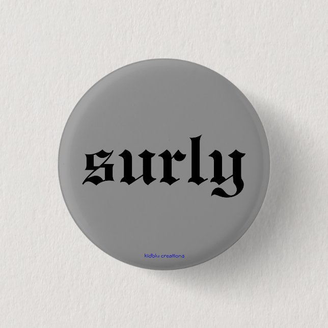 Badge Rond 2,50 Cm bouton - hargneux (Devant)