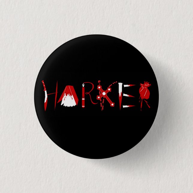 Badge Rond 2,50 Cm Bouton Harker (Devant)