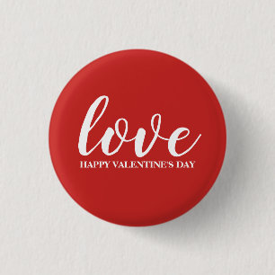 Badge Rond 2,50 Cm Bouton - Heureuse Sainte-Valentin d'amour