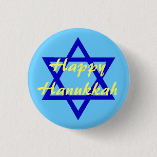 Badge Rond 2,50 Cm Bouton heureux de Hanoukka