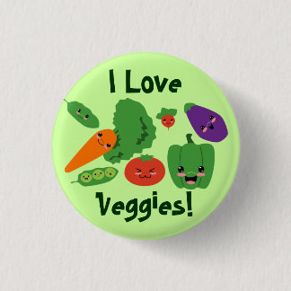 Badge Rond 2,50 Cm Bouton heureux de légume