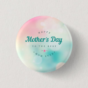 Badge Rond 2,50 Cm Bouton heureux de Pin du jour de mère de la