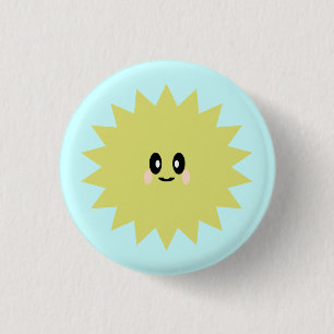 BADGE ROND 2,50 CM BOUTON HEUREUX MIGNON DE PIN DE SOLEIL DU SOLEIL