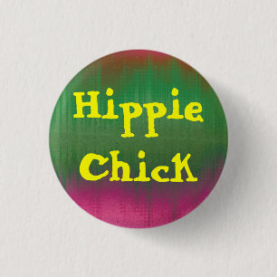 Badge Rond 2,50 Cm Bouton hippie de poussin