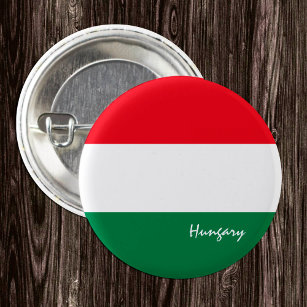 Badge Rond 2,50 Cm Bouton Hongrie, drapeau hongrois patriotique