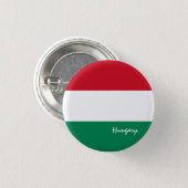 Badge Rond 2,50 Cm Bouton Hongrie, drapeau hongrois patriotique (Devant & derrière)