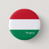 Badge Rond 2,50 Cm Bouton Hongrie, drapeau hongrois patriotique (Devant)