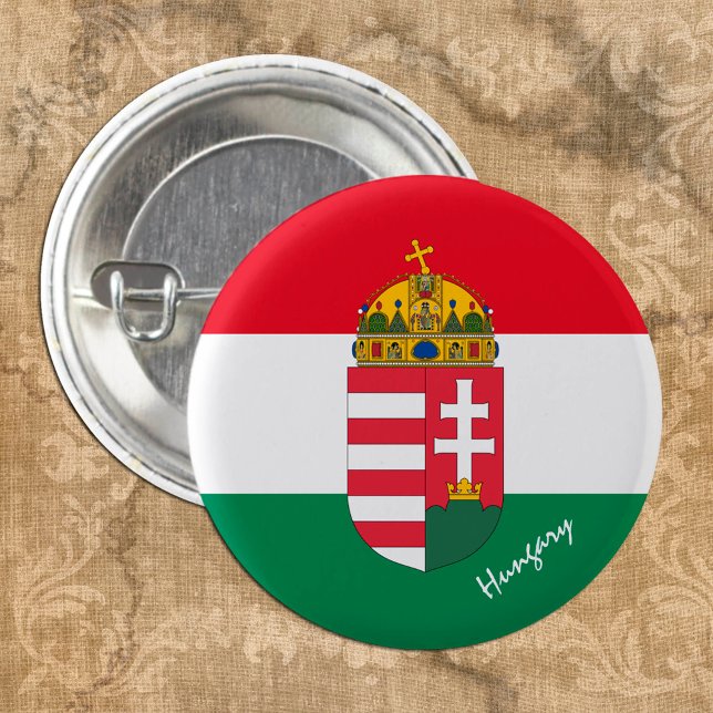 Badge Rond 2,50 Cm Bouton Hongrie, mode drapeau hongrois patriotique (Créateur téléchargé)