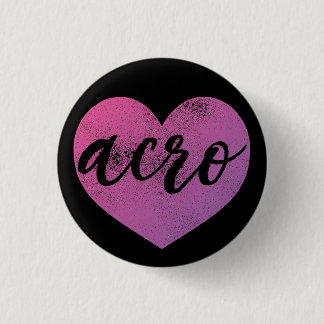 Badge Rond 2,50 Cm Bouton I Heart Acro
