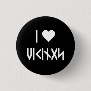 Badge Rond 2,50 Cm Bouton I Love Vikings