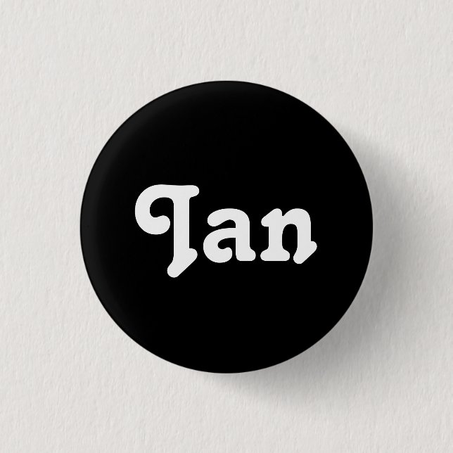 Badge Rond 2,50 Cm Bouton Ian (Devant)