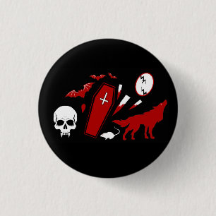 Badge Rond 2,50 Cm Bouton Icônes Dracula