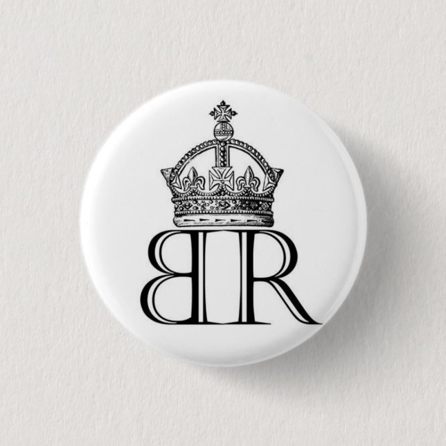 Badge Rond 2,50 Cm Bouton impitoyable de logo de couronne de bébé (Devant)
