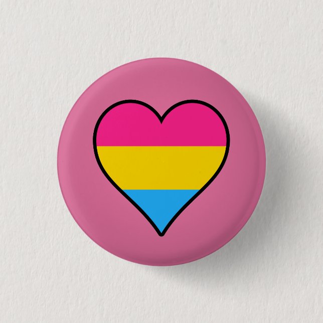 Badge Rond 2,50 Cm Bouton indicateur Pansexualité (Devant)
