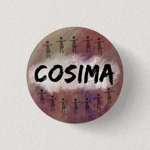 Badge Rond 2,50 Cm Bouton/insigne noirs orphelins - Cosima