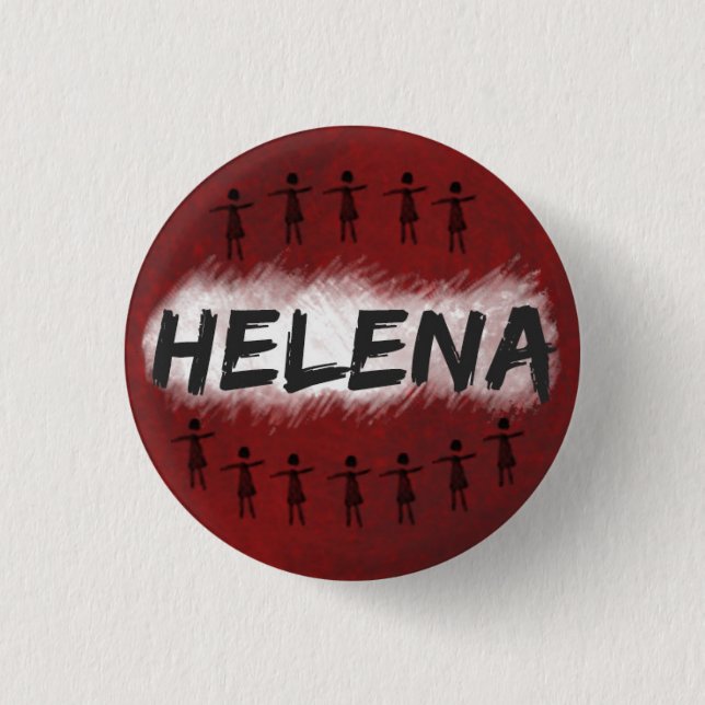 Badge Rond 2,50 Cm Bouton/insigne noirs orphelins - Helena (Devant)
