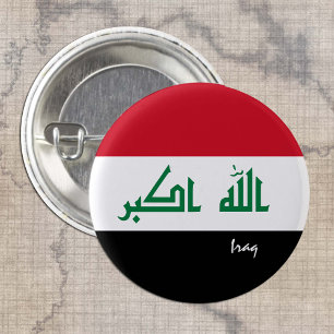 Badge Rond 2,50 Cm Bouton Irak, patriotique Irak Drapeau mode