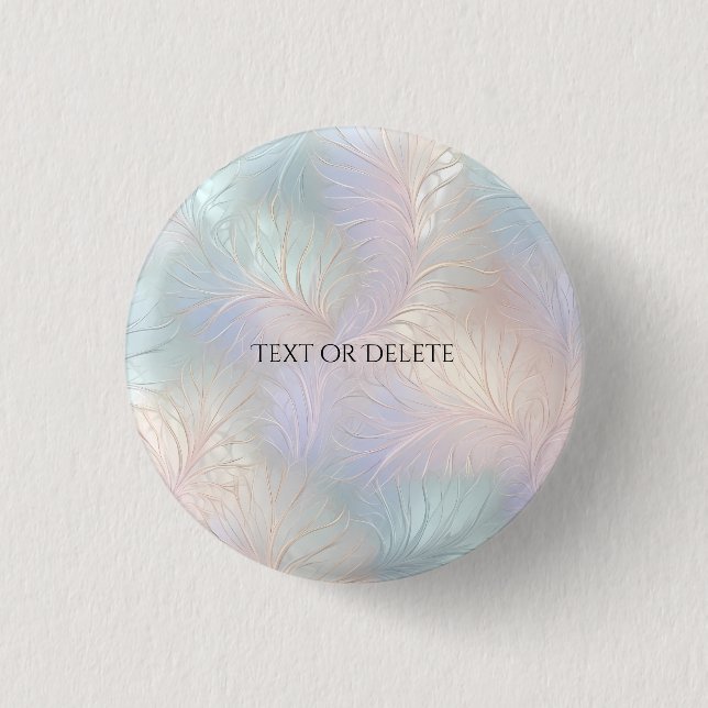 Badge Rond 2,50 Cm Bouton iridescent abstrait moderne (Devant)