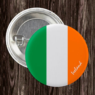 Badge Rond 2,50 Cm Bouton Irlande, drapeau patriotique irlandais
