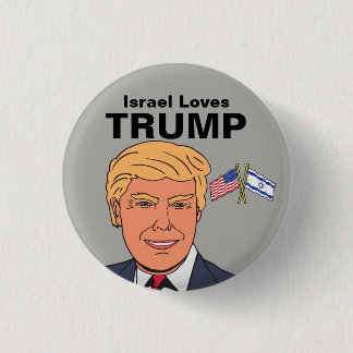 Badge Rond 2,50 Cm Bouton Israël aime Trump