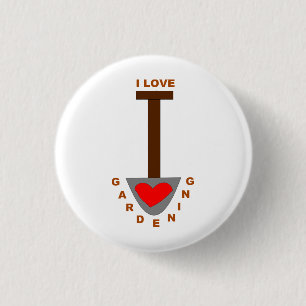 Badge Rond 2,50 Cm Bouton J'adore jardiner