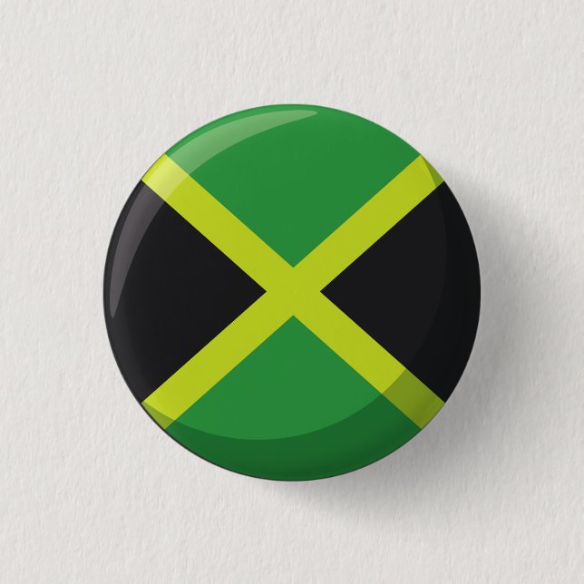 Badge Rond 2,50 Cm Bouton Jamaïque (Devant)